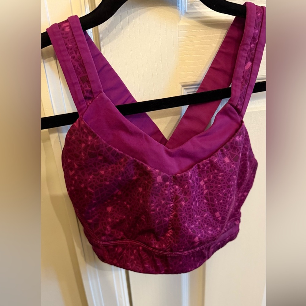 Lululemon Rack Pack Bra Paradise Geo Regal Plum Multi / Regal Plum size 4 - Picture 7 of 10